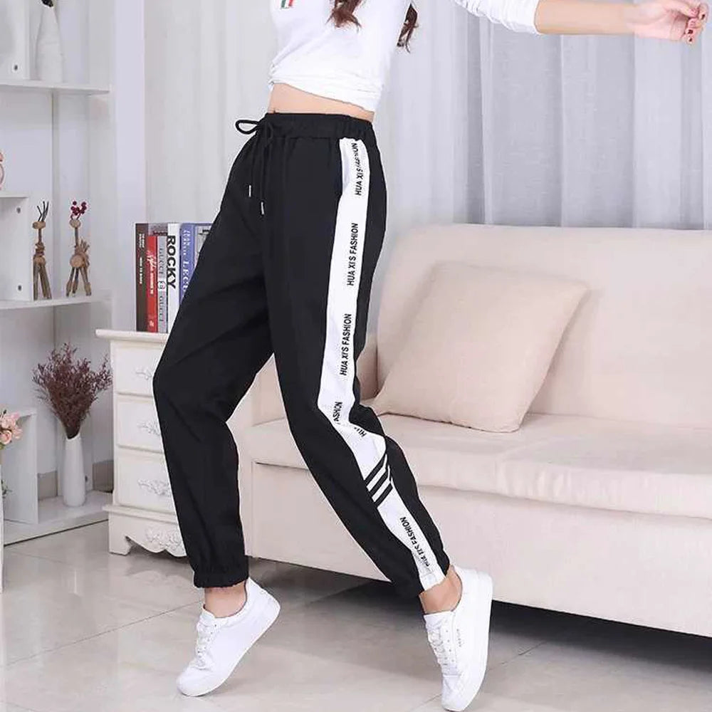 High Waist Sweatpant Pants Women Patchwork Hip Hop Harem Loose Pants Spring Trousers Soprt Baggy Joggers Trousers Vetement Femme