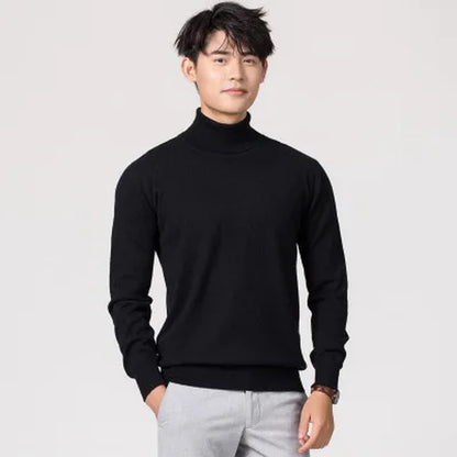 Turtleneck Men Cashmere Cotton Blend Pullover Jumper 2023 Autumn Winter Vetement Homme Ropa Hombre Pull Homme Hiver Sweater