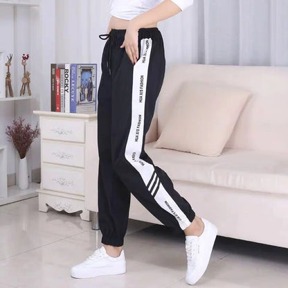 High Waist Sweatpant Pants Women Patchwork Hip Hop Harem Loose Pants Spring Trousers Soprt Baggy Joggers Trousers Vetement Femme