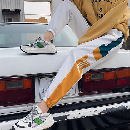 High Waist Sweatpant Pants Women Patchwork Hip Hop Harem Loose Pants Spring Trousers Soprt Baggy Joggers Trousers Vetement Femme