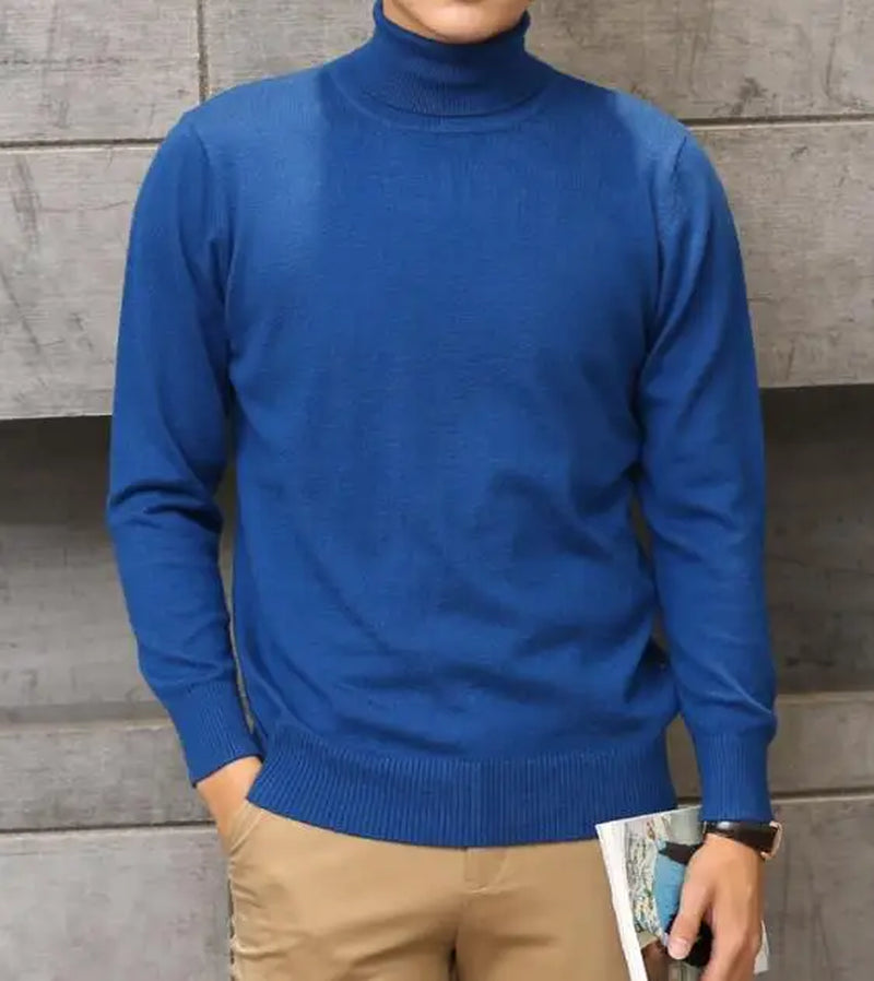Turtleneck Men Cashmere Cotton Blend Pullover Jumper 2023 Autumn Winter Vetement Homme Ropa Hombre Pull Homme Hiver Sweater