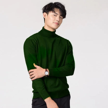Turtleneck Men Cashmere Cotton Blend Pullover Jumper 2023 Autumn Winter Vetement Homme Ropa Hombre Pull Homme Hiver Sweater