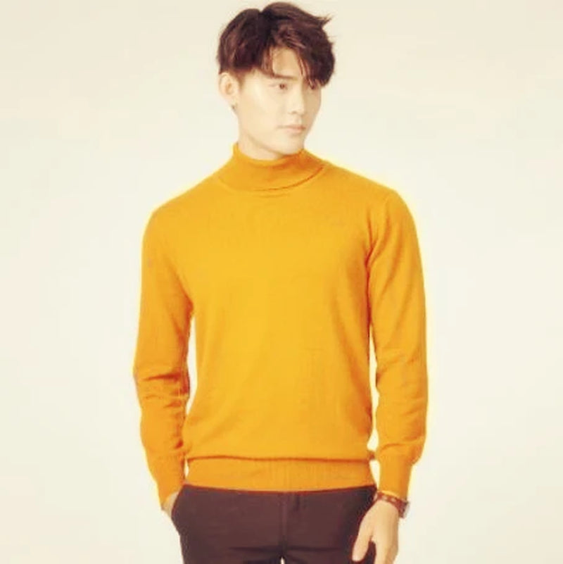 Turtleneck Men Cashmere Cotton Blend Pullover Jumper 2023 Autumn Winter Vetement Homme Ropa Hombre Pull Homme Hiver Sweater